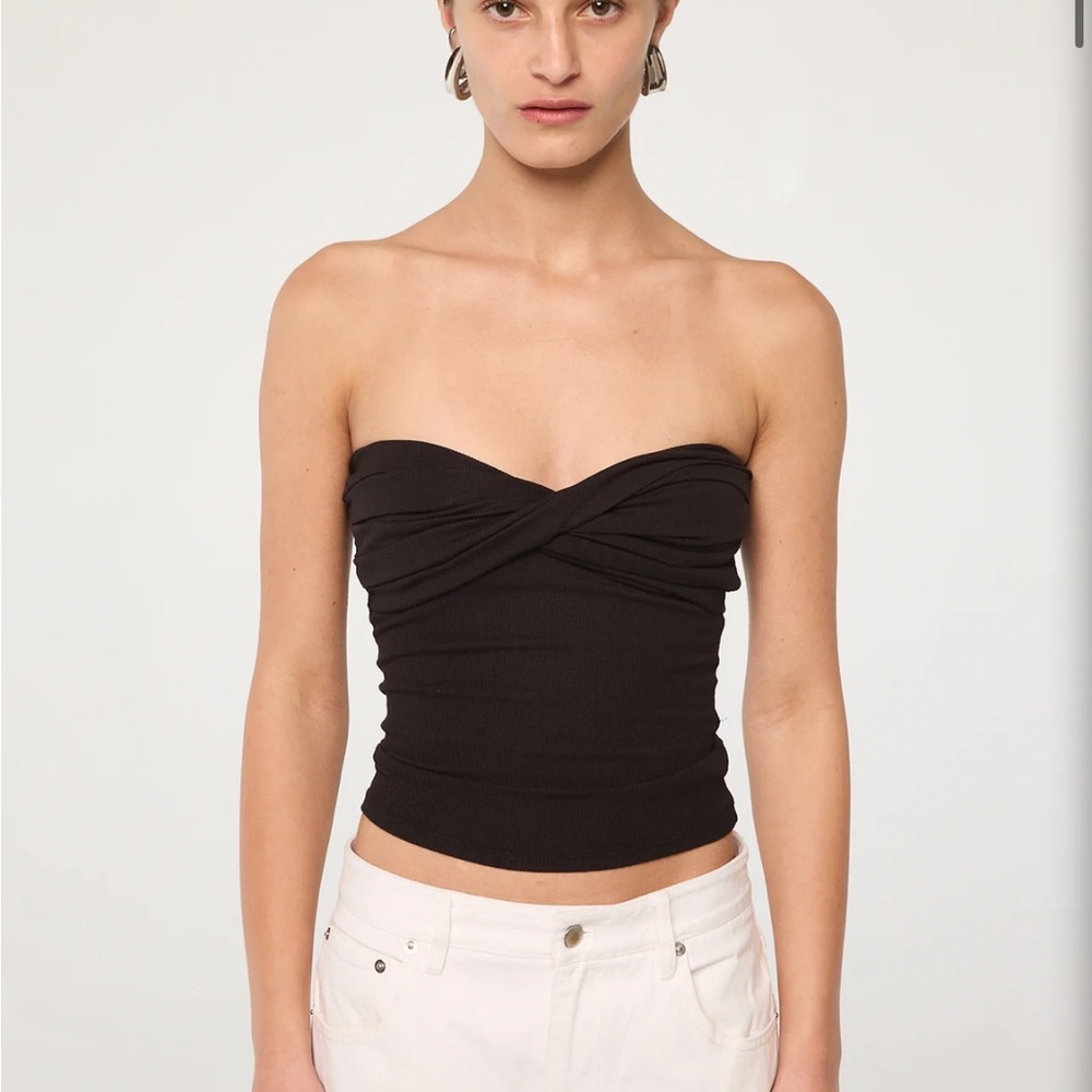 Line by K black strapless tank top